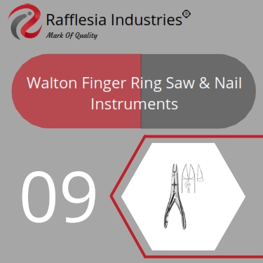 Walton Finger Ring Saw & Nail Instruments